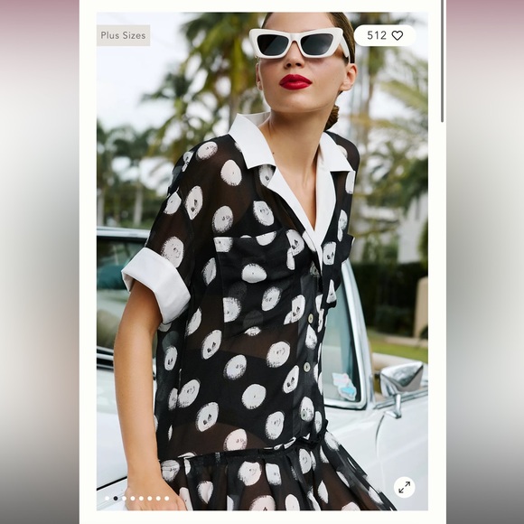 Like New Plenty By Tracy Reese Polka Dot Dress. Slip included. Size S - Picture 3 of 8